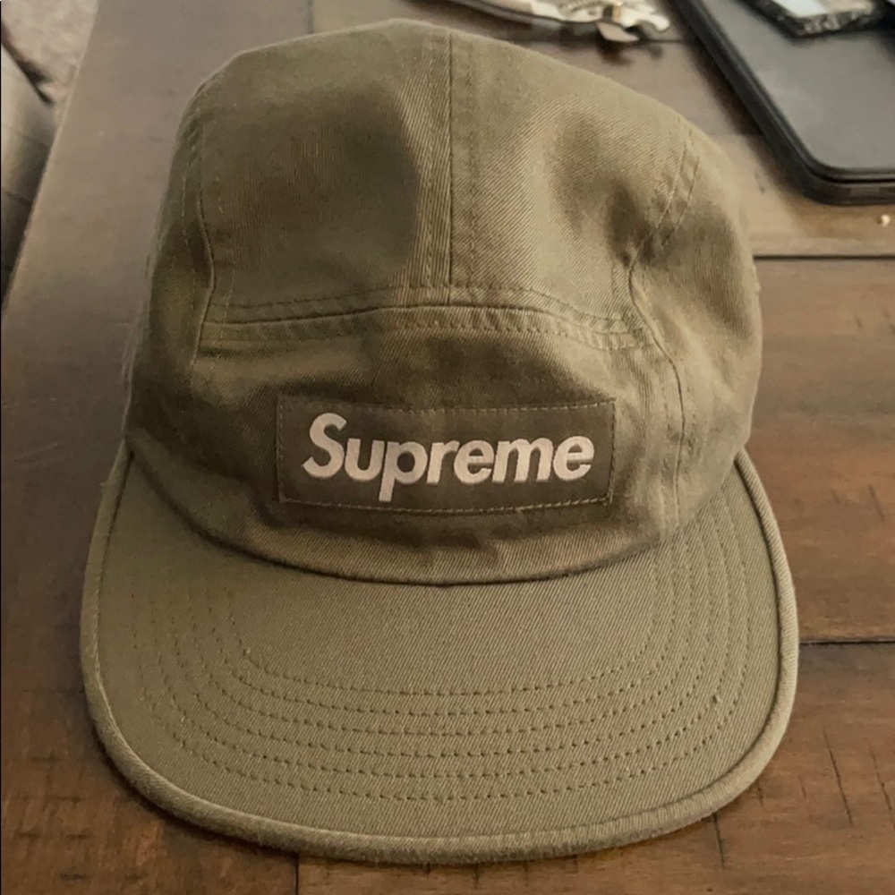 Supreme olive Washed Chino Twill Camp Cap